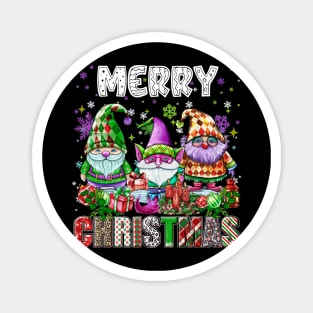 Merry Christmas Gnome Family Funny Xmas Tree Women Men Kids Magnet